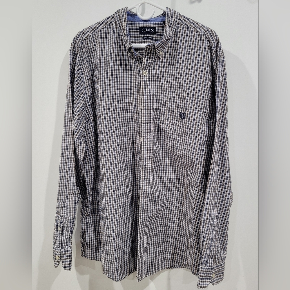 Chaps Men's Plaid Button Down Shirt / Size XXL